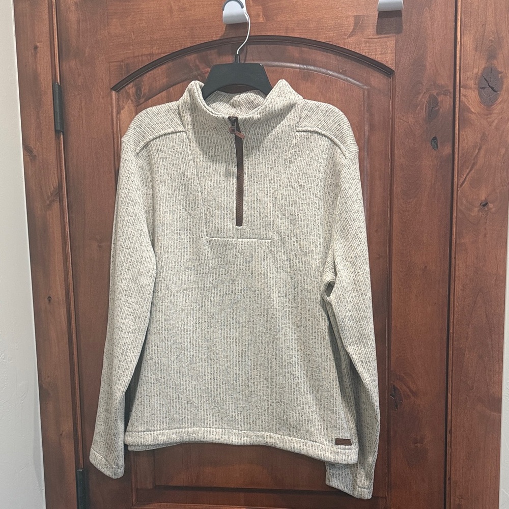Men's Cream Quarter-Zip Sweater